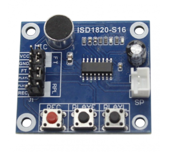 Модули аудио NONAME ISD1820-S16 Модуль записи/воспроизведениязвука Uвых=5В [ISD1820]#2151843