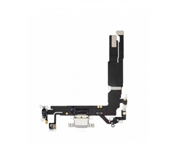 Шлейф с разъемом зарядки iPhone 16 Оригинал IC (White)#2152298