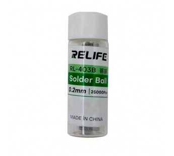 Припой в шариках RELIFE RL-403B диаметр 0,2 мм 25 тыс шт 183°C(Sn63Pb37)#2152222