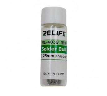 Припой в шариках RELIFE RL-403B диаметр 0,25 мм 25 тыс шт 183°C(Sn63Pb37)#2152221