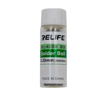 Припой в шариках RELIFE RL-403B диаметр 0,35 мм 25 тыс шт 183°C(Sn63Pb37)#2152219