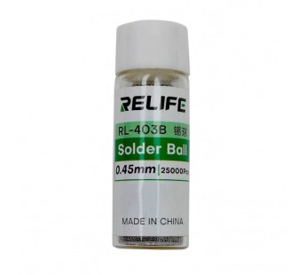 Припой в шариках RELIFE RL-403B диаметр 0,45 мм 25 тыс шт 183°C(Sn63Pb37)#2152217
