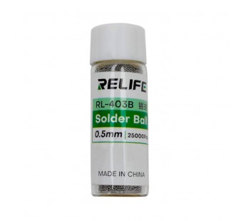Припой в шариках RELIFE RL-403B диаметр 0,5 мм 25 тыс шт 183°C(Sn63Pb37)#2152216