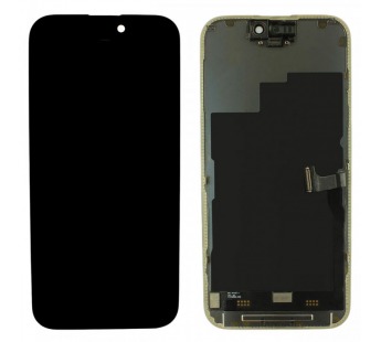 Дисплей для iPhone 15 Pro + тачскрин + рамка (черный), оригинал(заменено стекло)#2152442