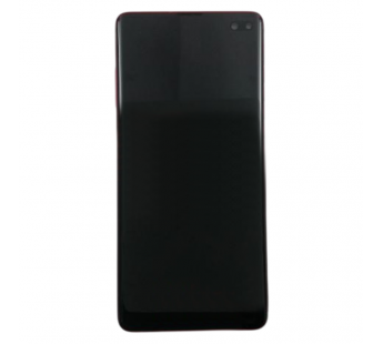 Дисплей для Samsung SM-G975 Galaxy S10 Plus + тачскрин + рамка(красный), ОРИГ100%#2162429