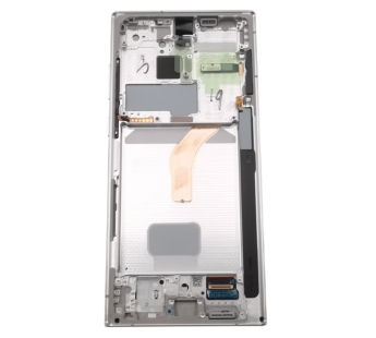 Дисплей для Samsung SM-S908 Galaxy S22 Ultra 5G + тачскрин + рамка(белый), ОРИГ100%#2164521