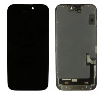 Дисплей для iPhone 15 + тачскрин + рамка (черный), оригинал (замененостекло)#2164524