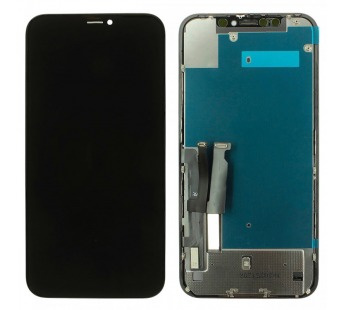 Дисплей для iPhone XR + тачскрин + задняя металлическая рамка(черный), JK#2152498