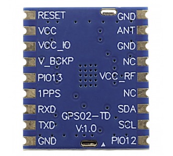Модули беспроводные, радио G-NiceRF  Модуль GPS02-TDнавигационной системы GPS/GLONASS/BDS/Galileo/QZSS/SBAS/BeiDouс UART интерфейсом U=3,3В#2153427