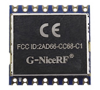 Модули беспроводные, радио G-NiceRF LLCC68 Модуль CC68-C1-868цифрового трансивера LoRa с SPI интерфейсом F=868МГц U=3,3В 22dBm(160мВт)#2153434
