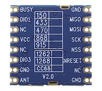 Модули беспроводные, радио G-NiceRF LLCC68 Модуль LoRa-CC68-433цифрового трансивера LoRa с SPI интерфейсом F=433МГц U=3,3В 22dBm(160мВт)#2153431
