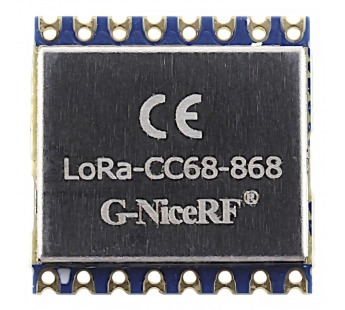 Модули беспроводные, радио G-NiceRF LLCC68 Модуль LoRa-CC68-868цифрового трансивера LoRa с SPI интерфейсом F=868МГц U=3,3В 22dBm(160мВт)#2153436