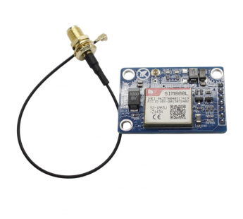 Модули беспроводные, радио NONAME SIM800L blue Модуль GSM наплате с разъемом microSIM Uвх=3,3-5В#2153375