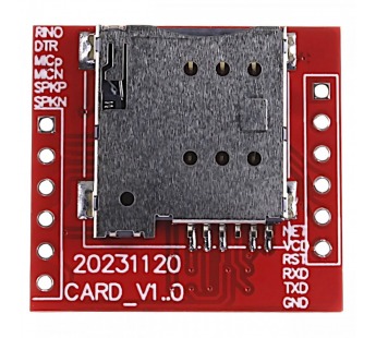 Модули беспроводные, радио NONAME SIM800L red Модуль GSM наплате с разъемом microSIM Uвх=3,7-4,2В#2153378