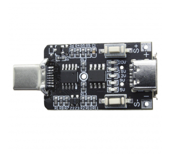 Модули зарядки NONAME Модуль триггера быстрой зарядкиLX-PD01-V6.2 Type-C(f)-Type-C(m)/USB-A(m) PD2.0/PD3.0Uвых=5/9/12/15/20В Imax=5А с E-Mark#2153314