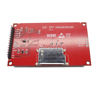 Модули индикации, управления NONAME LCD TFT 2,8" ГрафическийTFT-дисплей 240x320 с контроллером ST7789V и держателем SD карты(RGB)#2153292