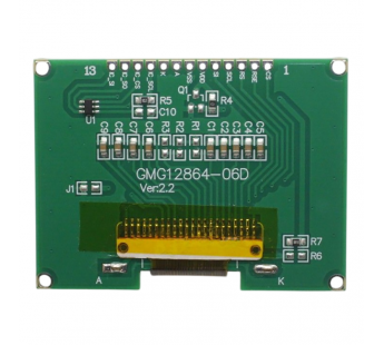 Модули индикации, управления NONAME LCD12864 ГрафическийЖК-индикатор 128x64 ST7565R/GM12864-06D VER:2.2 (белый на синем)#2153294