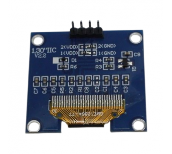 Модули индикации, управления NONAME Графический OLED 1,3"индикатор 128x64 SSH1106+0x02/SSD1306 (белый)#2153279
