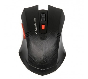 Мышь беспроводная Nakatomi MRON-04U BLACK RF 2.4G Optical - 6 кнопок + ролик прок#2146571