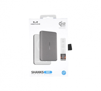 Внешний аккумулятор Keephone Shanks MagSafe Qi2 5000mAh (25W) (Ultra Slim) (Gunmetal)#2181395