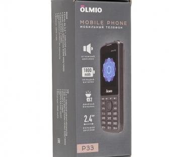 Сотовый телефон Olmio P33 черный#2154341