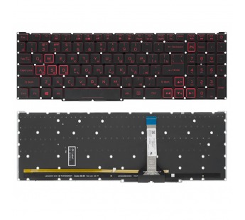 Клавиатура Acer Nitro 5 AN517-42 с красной подсветкой (узкий шлейф клавиатуры)#2171629