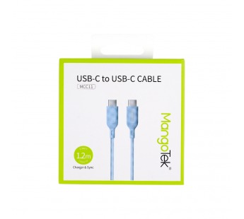 Кабель MangoTek MCC11 (USB-C / USB-C) (60W) (1,2м) (Нейлон) (Blue)#2154897