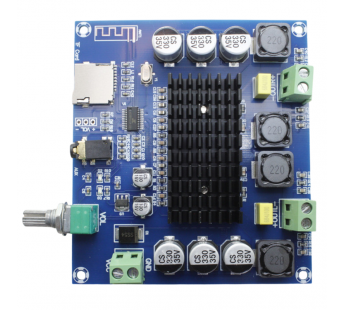 Модули аудио NONAME TDA7498+AC20BP0A224-25F4 Модуль XH-A105УНЧ D-класса 2x100Вт 6 Ом Uпит=14-30В, MP3 с приемником Bluetooth5.0, microSD, AUX и регулировкой громкости#2155100