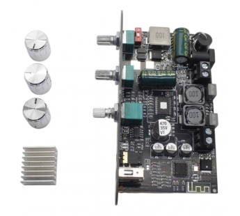 Модули аудио Wuzhi Audio TPA3116D2+AK24BP27485-51C8 МодульZK-1001U УНЧ D-класса 1x100Вт 4 Ом Uпит=9-24В, MP3 с приемникомBluetooth 5.0, AUX и регулировкой громкости/тембра#2154602