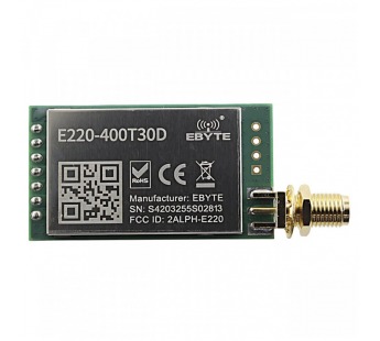 Модули беспроводные, радио EBYTE LLCC68 Модуль E220-400T30Dцифрового трансивера LoRa с UART интерфейсом F=410-493МГц U=5В30dBm SMA-K (1Вт)#2154596