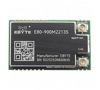 Модули беспроводные, радио EBYTE LR1121 Модуль E80-900M2213Sцифрового трансивера LoRa с SPI интерфейсом F=850-930МГц/2,4ГГцU=3,3В 22/13dBm IPEX-J/IPEX-J (160/20мВт)#2154590