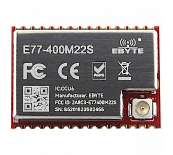 Модули беспроводные, радио EBYTE STM32WLE5CCU6 МодульE77-400M22S цифрового трансивера LoRaWan с UART интерфейсомF=410-510МГц U=3,3В 22dBm IPEX-J (160мВт)#2154625
