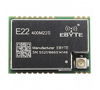 Модули беспроводные, радио EBYTE SX1268 Модуль E22-400M22Sцифрового трансивера LoRa с SPI интерфейсом F=410-493МГц U=3,3В22dBm IPEX-J (160мВт)#2154617