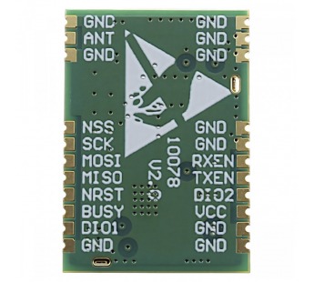 Модули беспроводные, радио EBYTE SX1268 Модуль E22-400M22Sцифрового трансивера LoRa с SPI интерфейсом F=410-493МГц U=3,3В22dBm IPEX-J (160мВт)#2154616