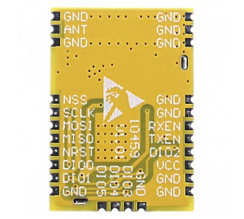 Модули беспроводные, радио EBYTE SX1276 Модуль E32-900M20Sцифрового трансивера LoRa с SPI интерфейсом F=850-931МГц U=5В20dBm IPEX-J (100мВт)#2154612