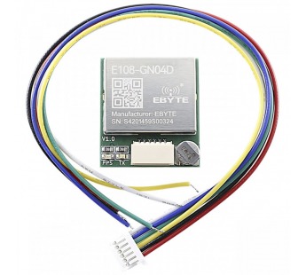 Модули беспроводные, радио EBYTE Модуль E108-GN04Dнавигационной системы GPS/GLONASS/BDS/GALILEO с UARTинтерфейсом U=3,3-5В и керамической антенной#2154690