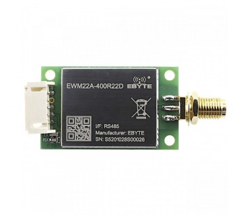 Модули беспроводные, радио EBYTE Модуль EWM22A-400R22Dцифрового трансивера LoRa с RS-485 интерфейсом F=410-493МГц U=5В22dBm SMA-K (160мВт)#2154666