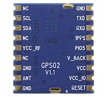 Модули беспроводные, радио G-NiceRF  Модуль GPS02-UBXнавигационной системы GPS/GLONASS/BDS/Galileo с UARTинтерфейсом U=3,3В на платформе UBX-M10050-KB#2154662