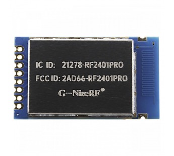 Модули беспроводные, радио G-NiceRF nRF24L01 Модуль RF2401Proцифрового трансивера с SPI интерфейсом F=2,4ГГц U=3,3В 0dBm (1мВт)#2154657