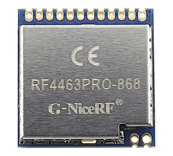 Модули беспроводные, радио G-NiceRF Si4463 Модуль RF4463PRO-868цифрового трансивера с SPI интерфейсом F=868МГц U=3,3В 20dBm(100мВт)#2154649