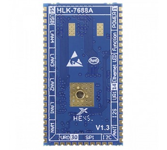 Модули беспроводные, радио Hi-Link HLK-7688A Модуль Wi-Fi наMT7628AN с интерфейсами 5xEthernet/USB/UART/SPI/I2C/I2S/GPIO/PWM#2154626