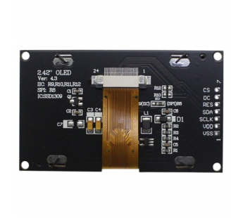 Модули индикации, управления NONAME Графический OLED 2,42"индикатор 128x64 SSD1309 (зеленый)#2154800