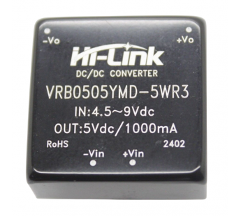 Модули питания Hi-Link VRB0505YMD-5WR3 Модуль DC-DCпреобразователь с гальванической развязкой Uвх=4,5-9В Uвых=5ВPвых=5Вт#2154774