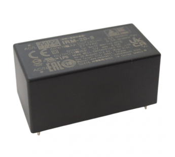 Модули питания MEAN WELL IRM-20-5 Модуль питания AC-DCUвх=100-240В Uвых=5В Iвых=4А Pвых=20Вт MEAN WELL#2154809
