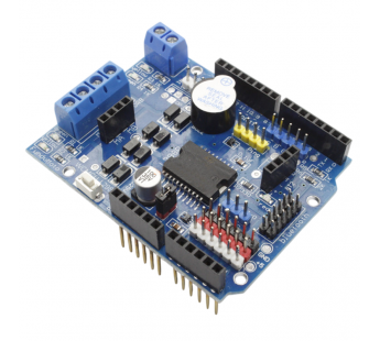 Модули управления двигателем NONAME L298P Модуль Motor Shield 2-хканального драйвера двигателя постоянного тока для отладочной платыUNO#2155324