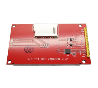 Модули индикации, управления NONAME LCD TFT 2,8" ГрафическийTFT-дисплей 240x320 с тачскрином, контроллер ILI9341 и держателем SDкарты (RGB)#2154764