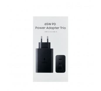 Сетевой адаптер Samsung 65W TRIO (Черный) Service Pack 100% OR#2154928