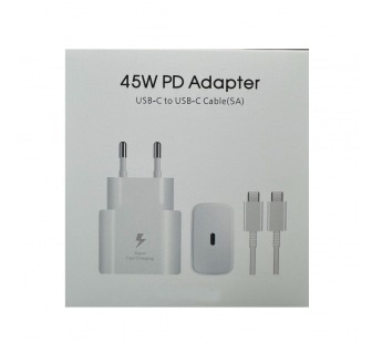 Зарядное устройство + кабель Samsung Travel 45W White Service Pack 100% OR#2154910