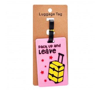 Брелок-бирка для багажа - Luggage Tag (Чемодан) (pink/yellow) (244520)#2163423