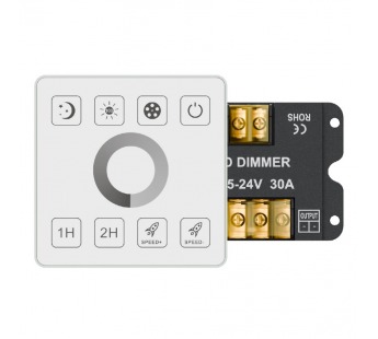 Контроллер с пультом RF RoRi A2 1CH 30A 12-24V 1 зона, шт#2155354